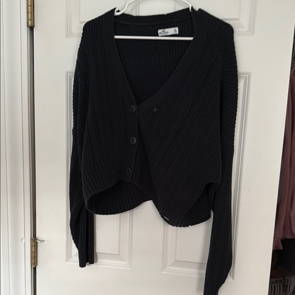 Hollister Black Knit Cardigan Sweater